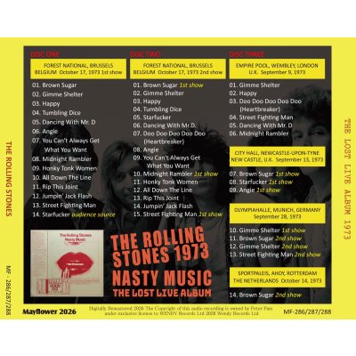 画像2: THE ROLLING STONES 1973 NASTY MUSIC - THE LOST LIVE ALBUM - 3CD