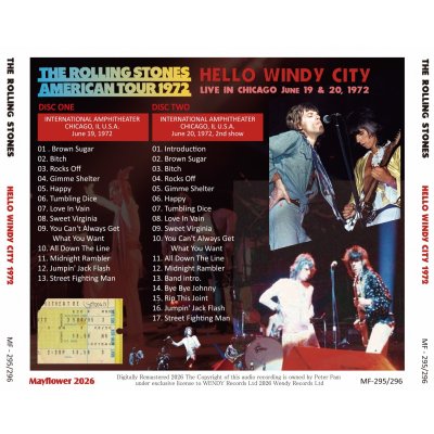 画像2: THE ROLLING STONES 1972 HELLO WINDY CITY 2CD