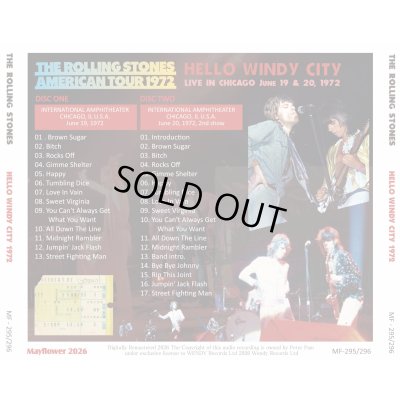画像2: THE ROLLING STONES 1972 HELLO WINDY CITY 2CD