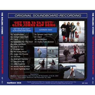 画像2: THE ROLLING STONES ‘GET YER YA-YA’S OUT!’ GLYN JOHNS RAW DEMO CD